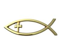 Adesivo per finestrino auto con scritta "Religious Crossing Ichthys", per computer portatili, frigoriferi