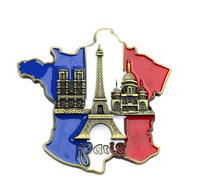 Adesivo per frigorifero Parigi - Decorazione calamita per frigorifero Architettura Parigi | Magneti Francia Magnete per frigorifero | Set di adesivi magnetici per frigorifero con mappa francese, ad
