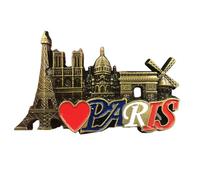 Adesivo per frigorifero Parigi - Magnete 3D con architettura parigina, souvenir for frigorifero | Decorazione da viaggio in Francia | Regalo artistico della Cattedrale di Notre-Dame per cucina, porta,