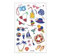 Adesivo per il rilevamento UV, patch di esposizione al sole, tag sensore UV, design impermeabile, cambiamento di colore, 12.0x7.6x0.025cm, per campeggio escursionistico sulla spiaggia