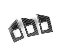Adesivo Per Interni Auto Copertura Del Pulsante Del Finestrino Della Portiera In ABS Effetto Carbonio Per Auto Per BMW Serie 5 F10 F18 2011-2017(3pcs,LHD)