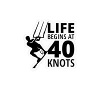 Adesivo per kitesurf ad alta velocità, 40 nodi, decalcomania in vinile per appassionati di sport eolici e amanti della velocità (10,2 x 10,2 cm)