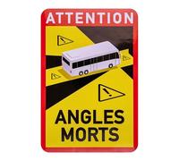 Adesivo per l'angolo morto, 12 pz, 25 x 17 cm, pellicola autoadesiva per camper e autobus, obbligatorio per veicoli a partire da 3,5 tonnellate in Francia, adesivo Attention Angles Morts