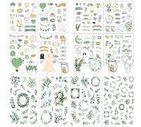 Adesivo per libro degli ospiti, 12 fogli di adesivi per matrimonio, personalizzabile per album degli ospiti e foto, album fotografici, decorazione per album fotografici, eucalipto