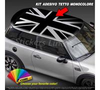 Adesivo per Mini Cooper Bandiera Inglese Union Jack per tetto Monocromatico