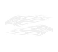 Adesivo per moto Bold Flame for Eagle ideale per auto e SUV, migliora l'aspetto del tuo veicolo (bianco)