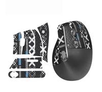 Adesivo per mouse antiscivolo, per mouse MX Vertical Gaming, stampato, copertura intera/mezza copertura, nero e bianco