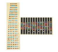 Adesivo per Note di Chitarra MtLavishishness Etichette Colorate per Tastiera in PVC con Identificazione Facile per Principianti 12 o 24 Tasti Pratici e Rimovibili per Imparare Acco