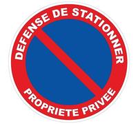Adesivo per pannello di sicurezza rigido e rotondo, adesivo segnaletico laminato plastificato, resistente all'acqua e ai raggi UV, difesa di parcheggio di proprietà privata, diametro 24 cm