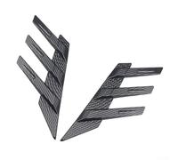 Adesivo per parabrezza posteriore per la maggior parte delle auto, nero e in fibra di carbonio, con design a feritoia triangolare, decorazione per parasole, coppia (effetto fibra di carbonio)