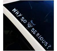Adesivo per Parabrezza 'Why So Serious? Joker FS56' - per Auto, Posteriore, Colore Argento