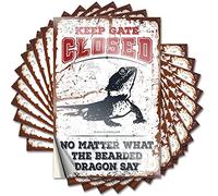 Adesivo per paraurti Keep Gate Closed No Matter What The Bearded Dragons Say Funny Sticker 10 adesivi per la tua auto divertenti decalcomanie per auto (8 x 12 cm)