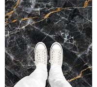 Adesivo per pavimenti in cemento Azulejos con laminato protettivo in plastica antiscivolo | Autoadesivi adesivi per pavimenti resistenti all'acqua nera MABRE - Piastrelle per pavimenti - 40x40cm