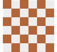 Adesivo per piastrelle, 30 x 30 cm, colore marrone nocciola, motivo a quadri bianco, design retrò, pellicola autoadesiva per piastrelle per cucina, bagno, WC, piastrelle per specchio e parete