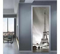 Adesivo Per Porta 3D Vista Della Torre Eiffel Di Parigi Autoadesivo Murale Decorazione Della Casa Adesivi Murali Camera Da Letto Soggiorno Rimovibile Poster Art Stickers- 85 X 215 Cm Adesi-316909126