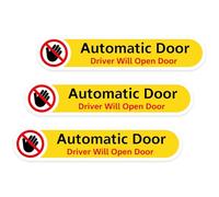Adesivo per porta automatica, confezione da 3 (5 × 2,5 cm), impermeabili, lucidi, permanenti, in vinile, per porte scorrevoli, taxi, con scritta "Do Not Touch Driver"