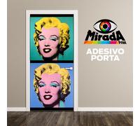 ADESIVO PER PORTA WALL STICKER Andy Warhol Marilyn Monroe POP ART ARREDO ARTE
