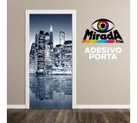 ADESIVO PER PORTA WALL STICKER NEW YORK CITY NIGHT GRANDE MELA TOP QUALITY