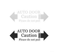 Adesivo per portiera auto, con scritta "Caution", con nastro di trasferimento, cartello per evitare tiri, materiale PET (nero)