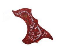 Adesivo Per Protezione Per Plettro A Forma Di Uccello Per Chitarra Acustica Folk Autoadesiva Accessori Per Chitarra Piastra Antigraffio Con Motivo Stampato(1-red)