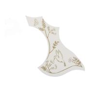 Adesivo Per Protezione Per Plettro A Forma Di Uccello Per Chitarra Acustica Folk Autoadesiva Accessori Per Chitarra Piastra Antigraffio Con Motivo Stampato(3-white)