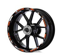 Adesivo per ruote di moto Per Z750 Z 750 Moto Ruota Sticker Riflettente Interno Cerchio Decalcomania Striscia Impermeabile Tape Adesivi per ruote(Orange)