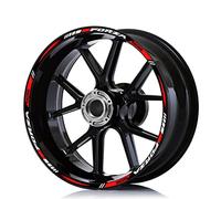Adesivo per Ruote Moto per Honda Forza 750 350 Forza125/250/350 Decalcomanie per Cerchioni A Strisce Riflettenti Accessori per Scooter Impermeabili Decorare (Color : Front 17 Rear 15 A)