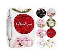 Adesivo per San Valentino, etichette adesive per sigillare, ricompensa, decorativo, ringraziamento, San Valentino, etichetta decorativa con scritta "Thank you"