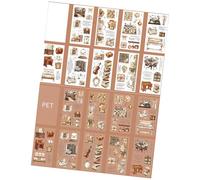 Adesivo per scrapbooking estetico resistente all'acqua in PET Scena di carta per diario Notebook Album fotografico Diario del telefono