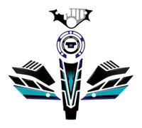 Adesivo Per Serbatoio Carburante Laterale Per Moto Per R1 YZF R1 YZFR1 R1M 2020-2024, Protezione In Resina Per Serbatoio Carburante. adesivi serbatoio(Colore 1)