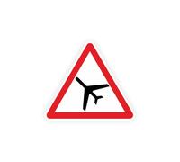 Adesivo per targa a forma di percorso aeroportuale (misura XL: 20 x 17,5 cm)