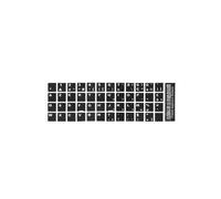 Adesivo per tastiera Azerty con lettere bianche e nere per laptop