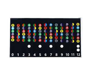 Adesivo per tastiera per chitarra, codice colore, note decalcomanie, strumento di apprendimento per chitarra, strumento per principianti per esercitarsi a 6 corde