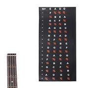 Adesivo per tastiera per chitarra, decalcomania per le dita delle finger per il principiante, adesivi di tastiera per auto adesivi rimovibili (per 5 stringa)