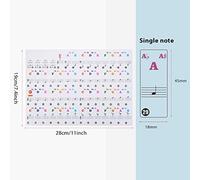 Adesivo per Tastiera per Pianoforte Rimovibile Trasparente per Bambini di Piano Elettronico a Chiave per Bambini per Bambini Easy Usa Istruzioni (#01)