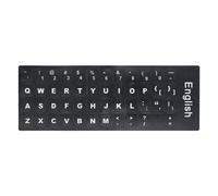 Adesivo per tastiera QWERTY, lettere grandi inglesi, non trasparente