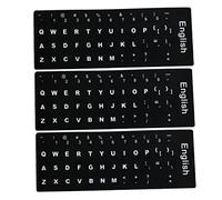 Adesivo per tastiera sostitutiva, adesivi per tastiera Sostituzione inglese non trasparente con nero per laptop home desktop 3pcs