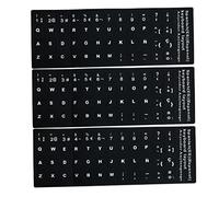 Adesivo per tastiera sostitutiva, adesivi per tastiera Sostituzione non trasparente spagnolo con nero per laptop per laptop 3pcs 3pcs