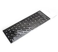 Adesivo per tastiera spagnola E-NUC (lettere con pulsanti, impermeabile, resistente, per laptop, desktop, facile da staccare e incollare) - Nero