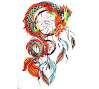 Adesivo Per Tatuaggi Temporanei Dream Catcher Impermeabile E Di Lunga Durata(B)