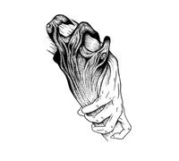 Adesivo per tatuaggio a base di erbe con fiore di redenzione del diavolo, adesivo semipermanente antigraffio antiriflesso per polpaccio, tatuaggio finto