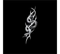 Adesivo per tatuaggio temporaneo a base di erbe a forma di serpente spinato, braccio e polpaccio, impermeabile, dura 2 settimane, tatuaggi finti semipermanenti