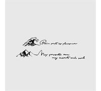 Adesivo per tatuaggio temporaneo a base di erbe "Tra montagne e mari", semipermanente, antiriflesso, impermeabile, durata 2 settimane, tatuaggi finti