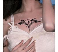 Adesivo per tatuaggio temporaneo con ali d'angelo per l'addome, semipermanente, impermeabile, dura due settimane, tatuaggi realistici(1pcs)