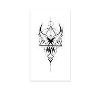 Adesivo Per Tatuaggio Temporaneo Con Ali Triangolari Geometriche Resistente Impermeabile Da Una A Due Settimane Per Il Braccio Adesivi lunga durata
