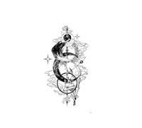 Adesivo Per Tatuaggio Temporaneo "Fata Volpe", Tatuaggio Magico Impermeabile, Dura Fino A 15 Giorni, Tatuaggio Finto, Tatuaggio Semipermanente(E231-2pcs)