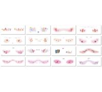 Adesivo Per Tatuaggio Viso Colorato Di Compleanno, Adesivo Per Tatuaggio Trucco Anti-Sudore Per Principianti A Farfalla 160 * 60mm A0167