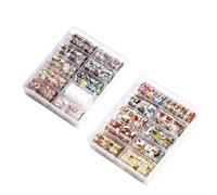 Adesivo per unghie di Natale 2 scatole 20 rotoli di nail art di Natale Decalni per trasferimento in foglio TIPS Avvolgono decorazione di manicure fai -da -te