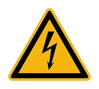 Adesivo Pericolo Avvertenza Avvertimento NF ISO 7010 - Adesivo Segnaletico Triangolare Laminato Resistente all'Acqua e ai Raggi UV - Elettricità - 35x35 cm
