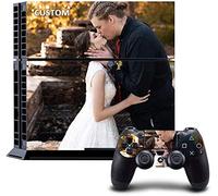 Adesivo personalizzabile in vinile per controller e console PS4 con la tua immagine e crea il tuo design